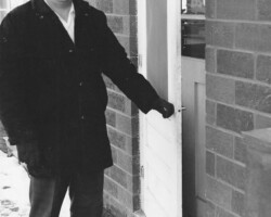 Man entering the Farmers Coop