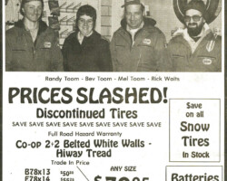 1982 advertisement for Mel's Co-op Station